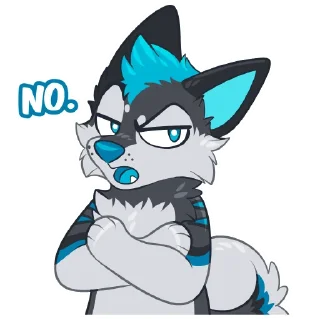 Telegram sticker 👎 Soxie Husky