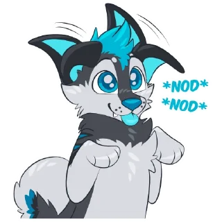 Telegram sticker 🙂‍↕️ Soxie Husky