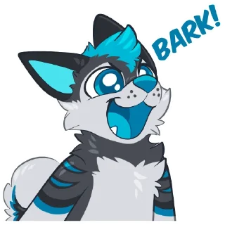 Telegram sticker 🔉 Soxie Husky