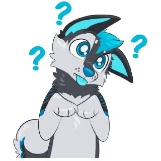 Telegram sticker ❓ Soxie Husky