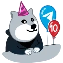 Sticker 🎂 🎂 10 Years of Telegram
