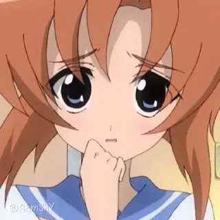 Телеграм стикер 🪓 - ᗷY @ahMshY 𓉮 . Higurashi When They Cry
