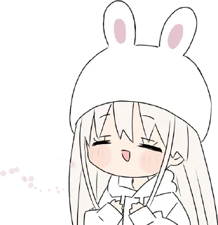 Video sticker ☺️ Hoodiegirl (White) chibi @jp_stickers