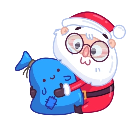 Telegram sticker 😘 Santa