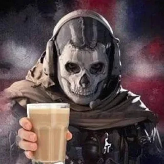 Telegram sticker 🥛 Ghost | COD :: @fStikBot