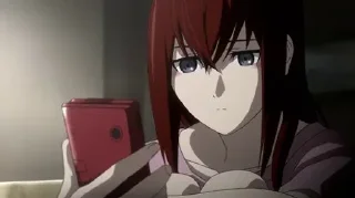Telegram sticker 🤔 kurisu ❤ by @hououin_okabe