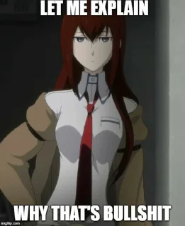 Telegram sticker 🤔 kurisu ❤ by @hououin_okabe