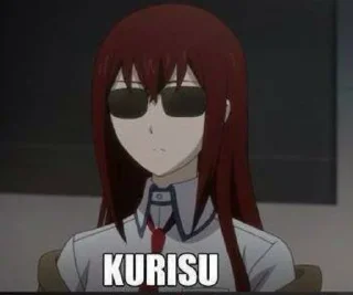 Telegram sticker 🤔 kurisu ❤ by @hououin_okabe
