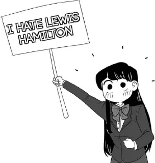 Telegram stiker 😡 Good Morning I Hate Lewis Hamilton
