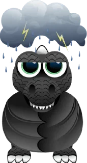 Telegram sticker ☹ dragblack
