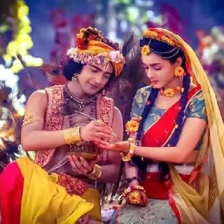 Telegram sticker 🥰 Radha Krishna 𖣔 @about_cute_shincha0 .`s kang pack