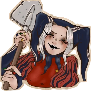 Telegram sticker 👹 Скоморох на спидах