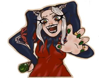 Telegram sticker 💀 Скоморох на спидах