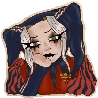 Telegram sticker 😪 Скоморох на спидах