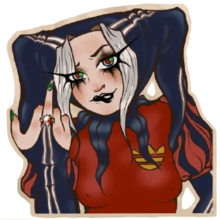 Sticker 🖕 Скоморох на спидах