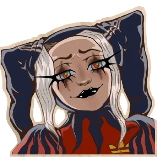 Telegram sticker 😈 Скоморох на спидах