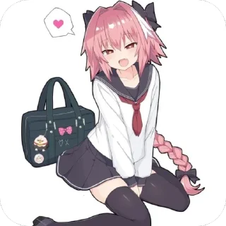 Telegram sticker 🫥 Anime femboys by: @RES1AEH