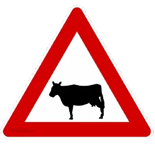 Telegram sticker 🐮 Road signal @sticker_pack_channel — @stckrRobot
