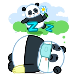 Telegram sticker 😴 Panda Emic