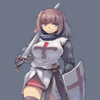 Video sticker 😏 Crusader onee chan