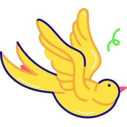 Sticker 🐦 Σ>―(〃°ω°〃)♡→ @cute_enot_art