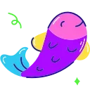 Video sticker 🐟 Σ>―(〃°ω°�...