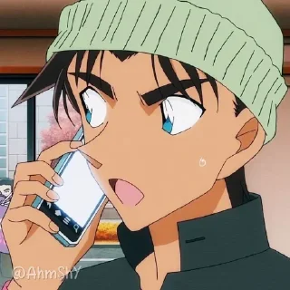 Телеграм стикер 🏍 - ᗷY @ahMshY 𓉮 . Heiji Hattori