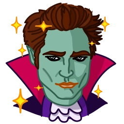 Телеграм стикер 👀 Pepe Vampire <9> 🐸 [ @Pepe_Her3i ]