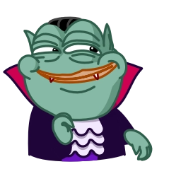 Телеграм стикер ☺️ Pepe Vampire <9> 🐸 [ @Pepe_Her3i ]