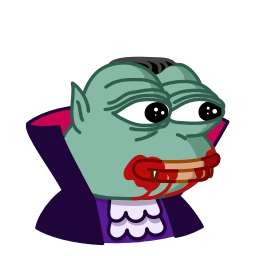 Телеграм стикер 👀 Pepe Vampire <9> 🐸 [ @Pepe_Her3i ]