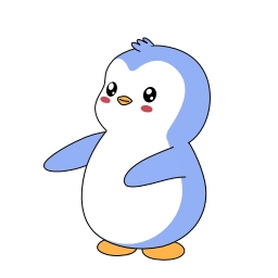 Telegram sticker 🩷 Blue Pengu #4537 @sticker_bot