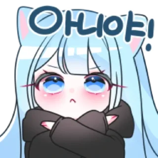Telegram sticker 🫥 겁쟁이 고양이 먀오