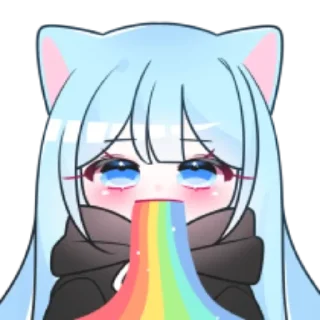 Telegram sticker 🫥 겁쟁이 고양이 먀오
