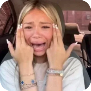 Telegram sticker 😭 Don't cry babe