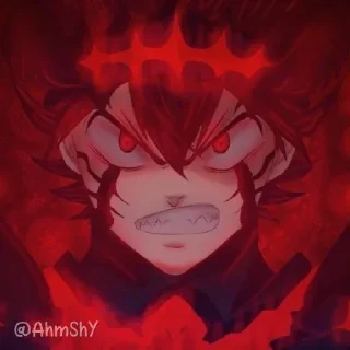 Telegram sticker 👿 - ᗷY @ahMshY 𓉮 . Black Clover