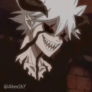 Telegram sticker 😈 - ᗷY @ahMshY 𓉮 . Black Clover