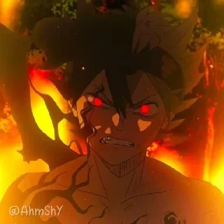 Telegram sticker 🖤 - ᗷY @ahMshY 𓉮 . Black Clover