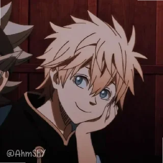 Telegram sticker 🙂 - ᗷY @ahMshY 𓉮 . Black Clover