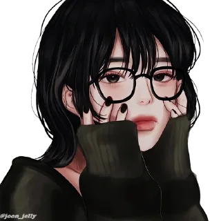 Telegram sticker 👑 Anime Girl Pack P2. @Anime_Sticker_noob