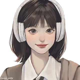 Telegram sticker 👑 Anime Girl Pack P2. @Anime_Sticker_noob