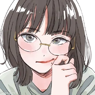 Telegram sticker 👑 Anime Girl Pack P2. @Anime_Sticker_noob
