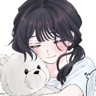 Telegram sticker 👑 Anime Girl Pack P2. @Anime_Sticker_noob