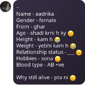 Телеграм стикер 😐 💗✨ aadrika @Yourwifey_10117