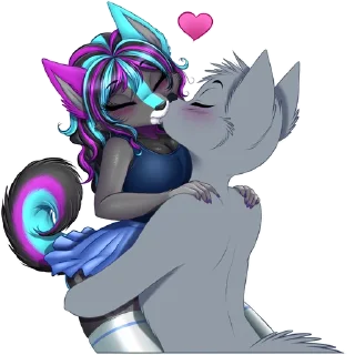 Telegram sticker 😚 @HaikoFrostyPaws