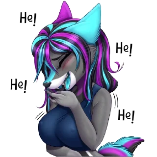 Telegram sticker 🤭 @HaikoFrostyPaws