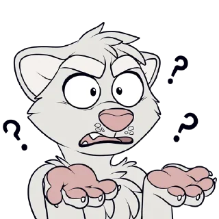Telegram sticker ❓ MuzzFerret