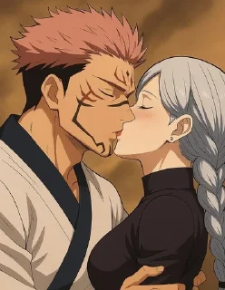 Telegram sticker 🌟 Ryomen Sukuna x couple ( Encre :: @fStikBot)