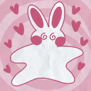 Телеграм стикер 🥰 peachy bunny by @peachytatts