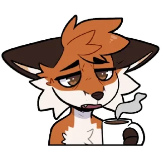 Telegram sticker 😮‍💨 Fox лиса @FurriStik <--больше фурри стикеров тут