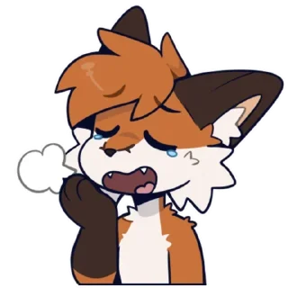 Telegram sticker 🥱 Fox лиса @FurriStik <--больше фурри стикеров тут